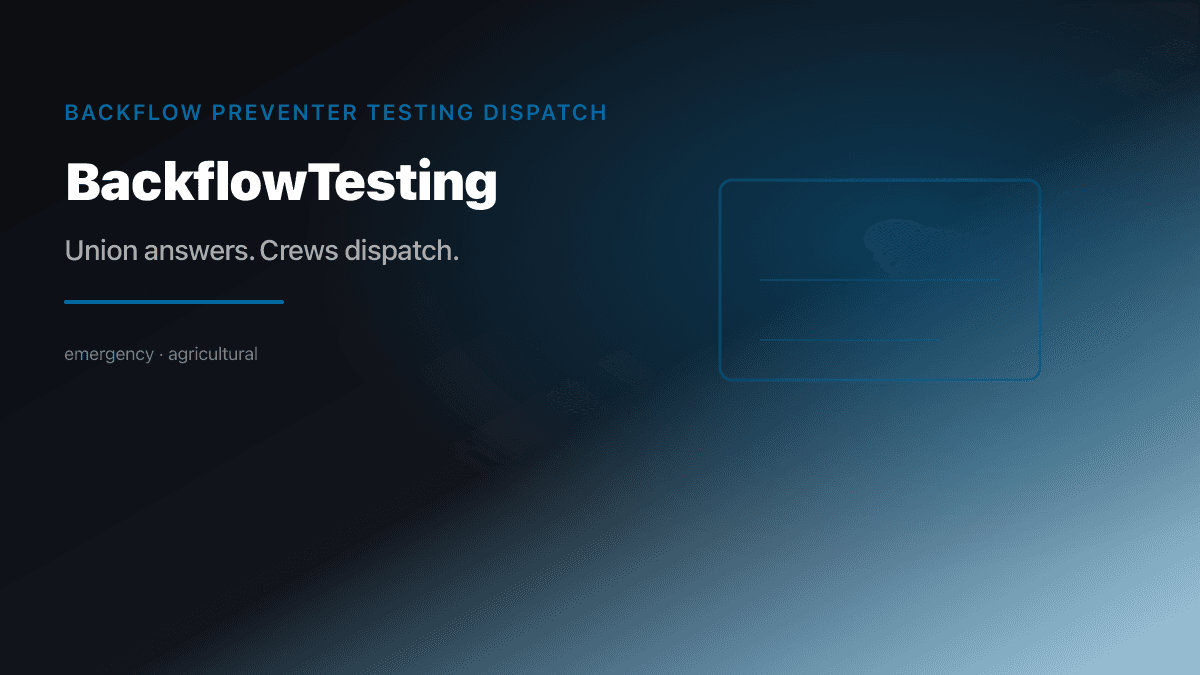 Backflow Testing Dispatch preview