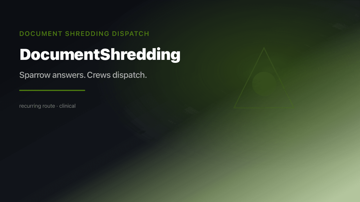 Document Shredding Dispatch preview