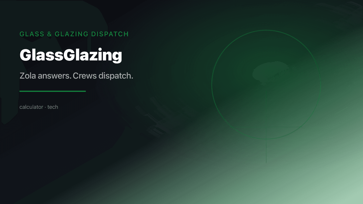 Glass Glazing Dispatch preview