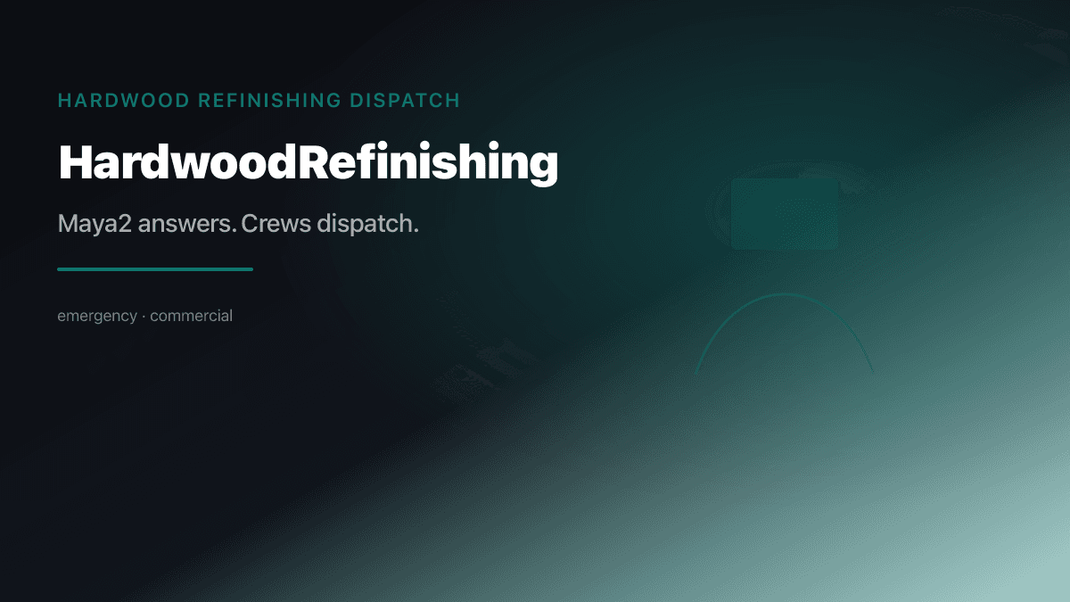 Hardwood Refinishing Dispatch preview