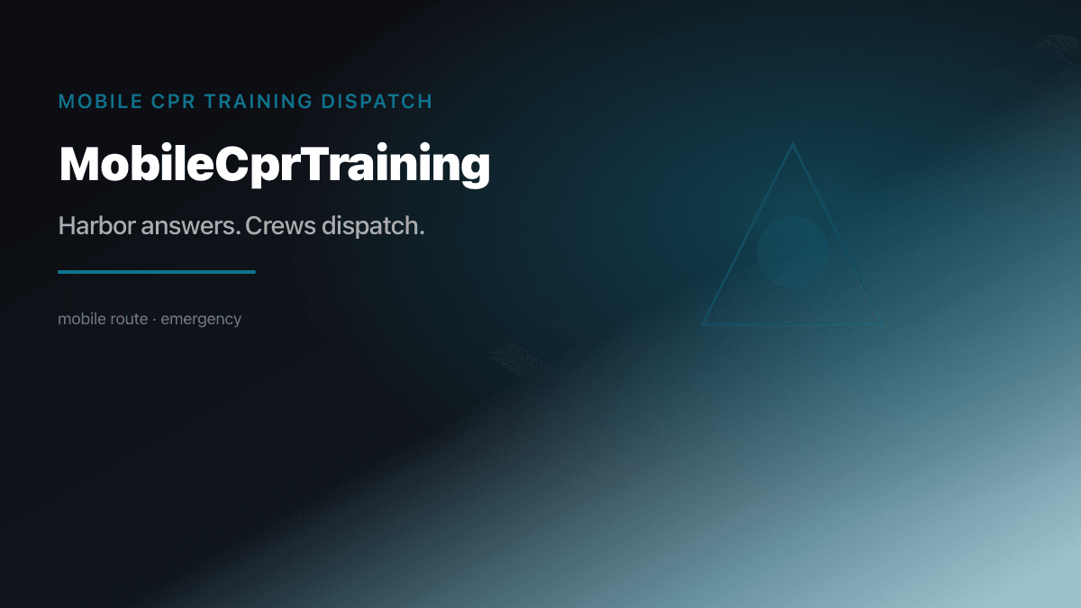 Mobile Cpr Training Dispatch preview