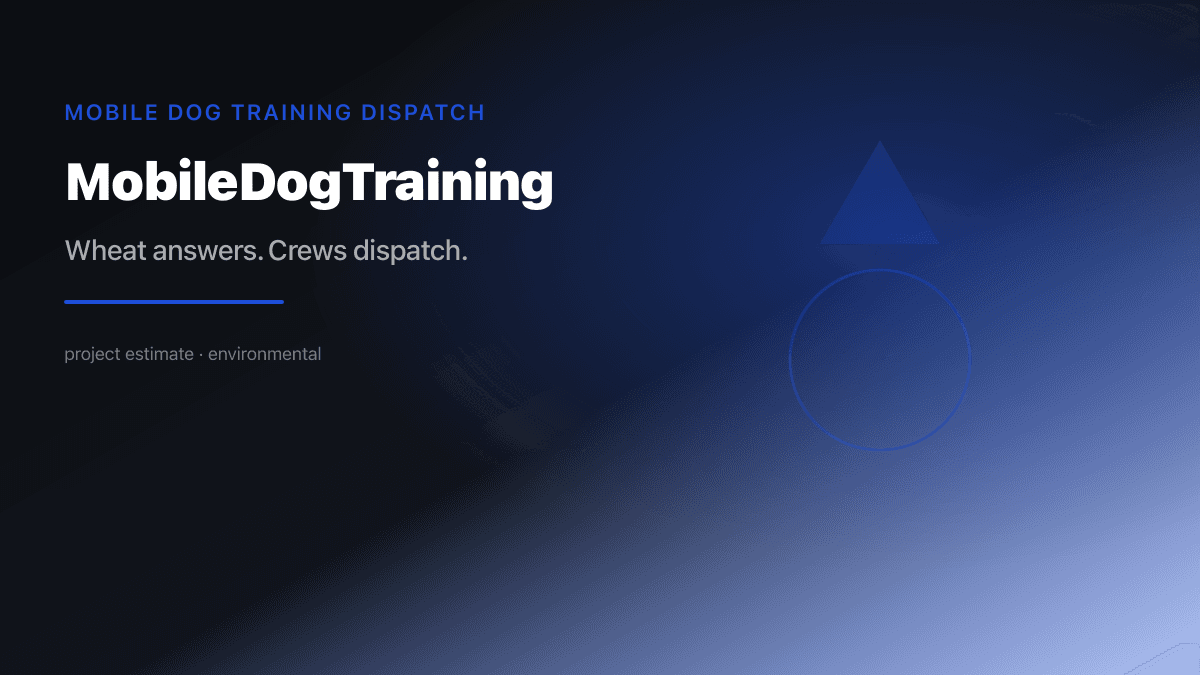 Mobile Dog Training Dispatch preview