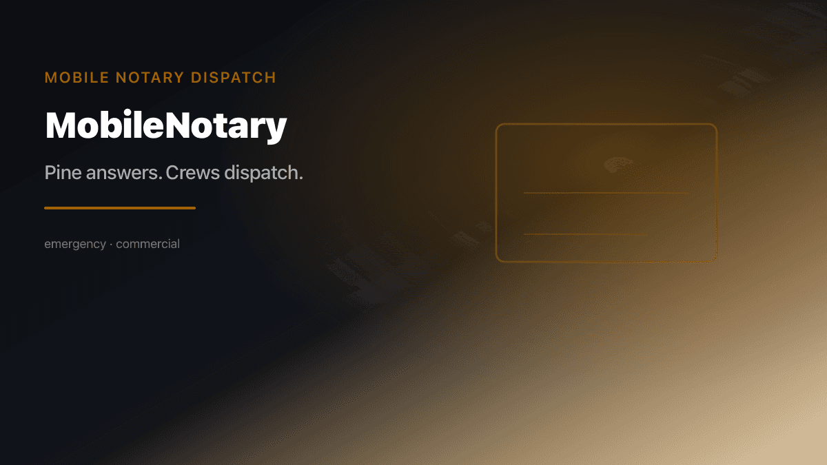 Mobile Notary Dispatch preview