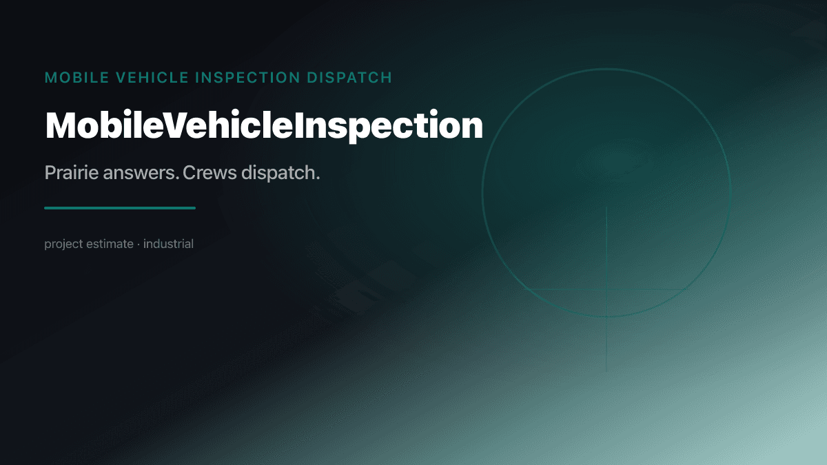 Mobile Vehicle Inspection Dispatch preview