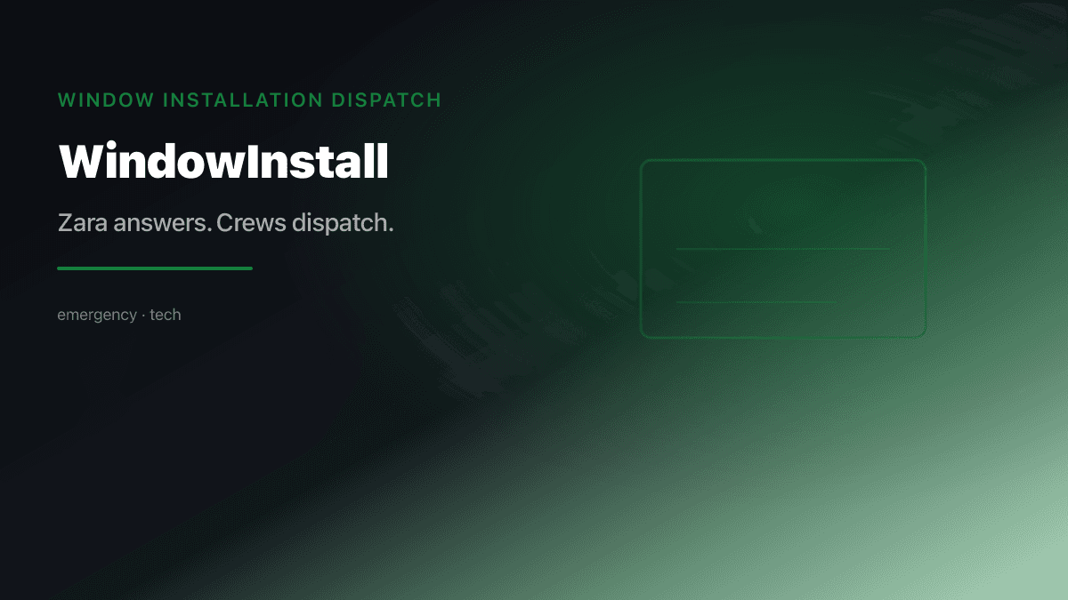 Window Install Dispatch preview
